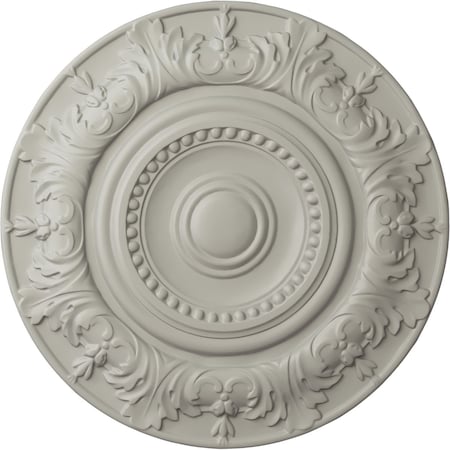Ekena Millwork Biddix Ceiling Medallion (Fits Canopies up to 7 1/2"), Hnd-Painted Pot of Cream, 20 7/8"OD x 1 1/4"P CM20BXPCF